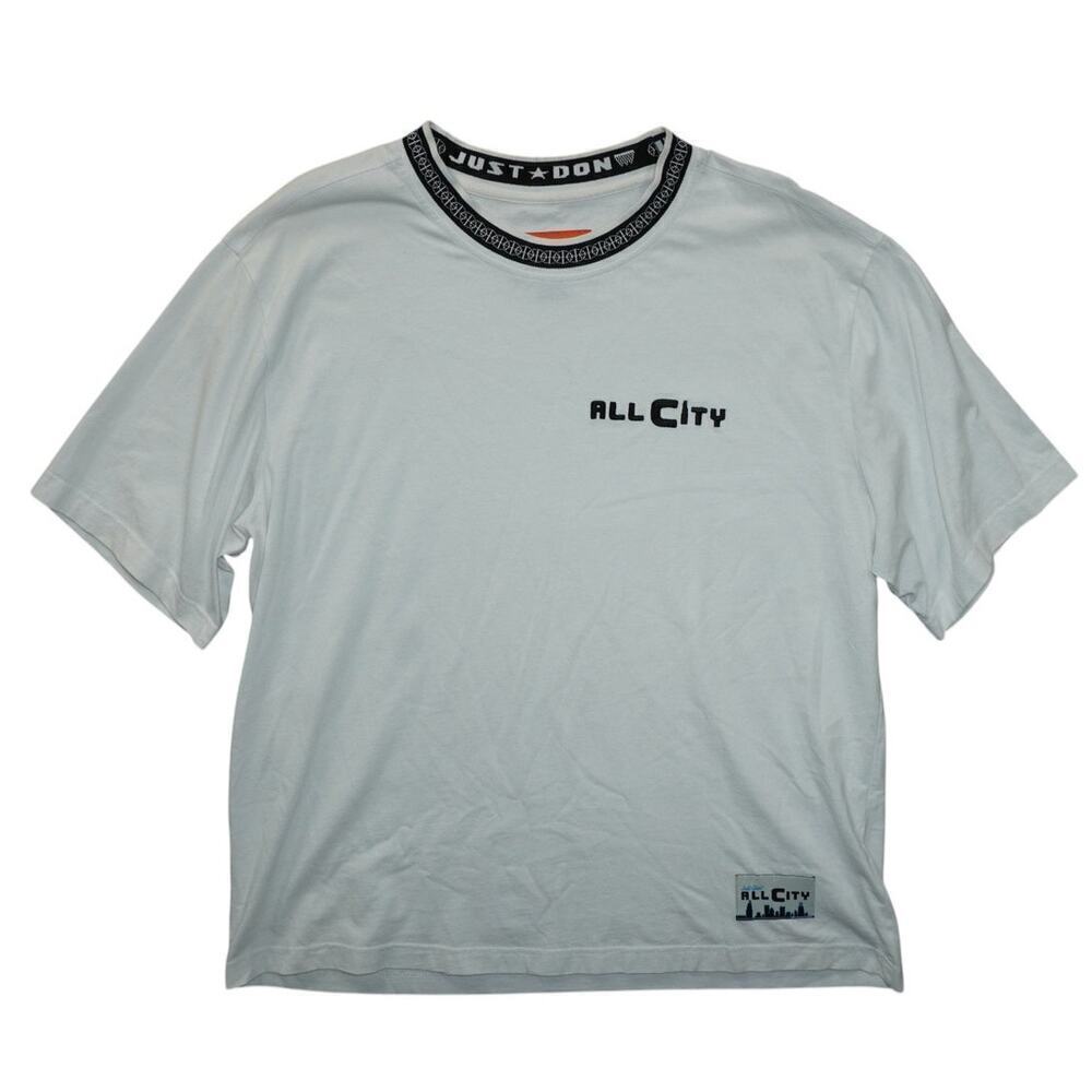 Just Don All City Graphic Logo T-Shirt White XL Streetwear Hip Hop Tee
